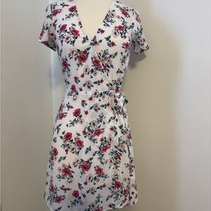 H&M Floral Mini Dress - White and Red